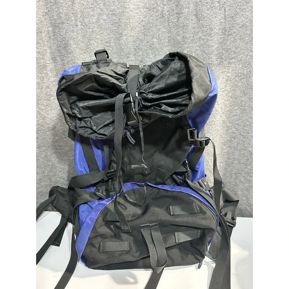 Vintage 90’s MEI Hiking Nylon Backpack Blue Black 70L Mountain Equipment Inc